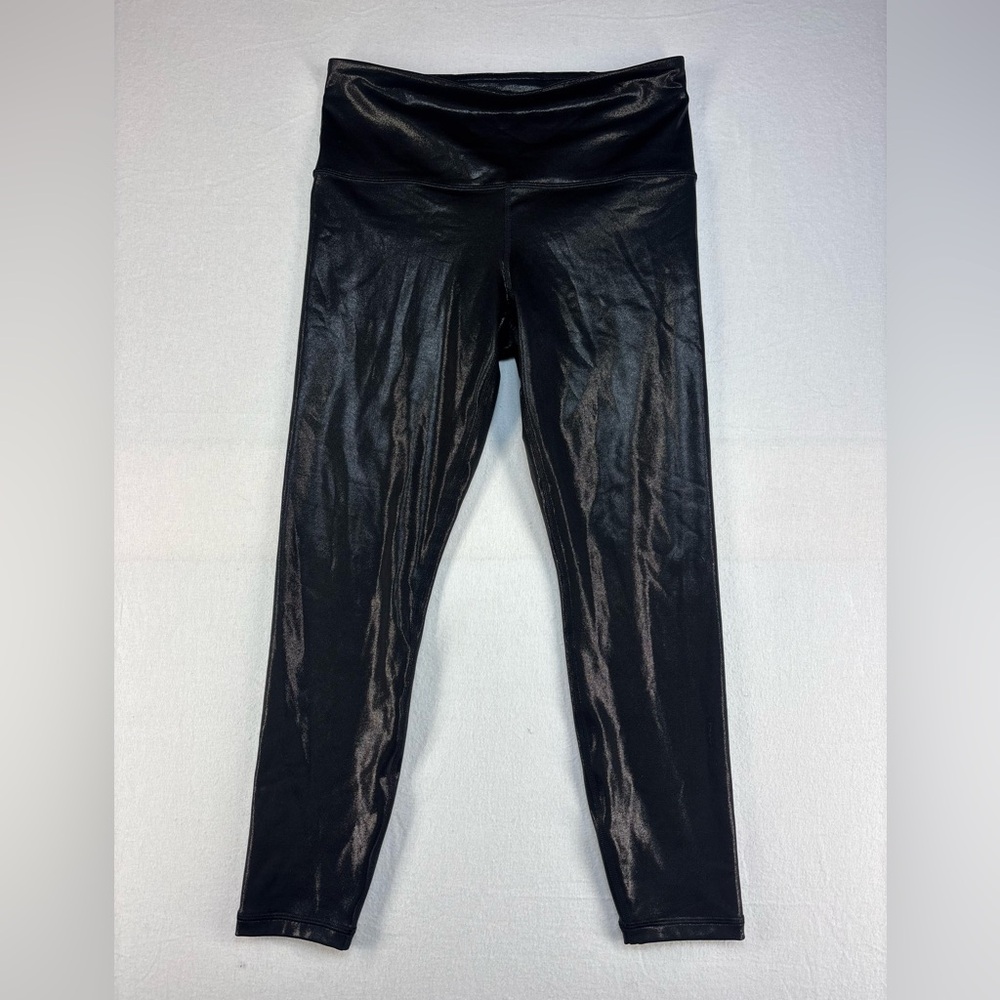 Athleta Metallic Black Elation Leggings
